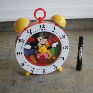 70's エポック ヴィンテージ チックタック時計 ミッキーマウス ゼンマイ式クロックおもちゃ 玩具 ディズニー 昭和レトロ 取説 箱ビンテージの画像8