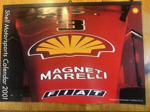 2001 year F1 calendar shell Shell Ferrari 
