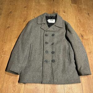 SCHOOT ピーコート SIZE 40 USA製　ショット グレー　コート ジャケット ボタン欠け