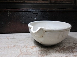 古い平清水焼の片口 　 検】雑器　生活骨董　古陶磁 李朝 白丹波 デルフト 粉引 白磁 民芸 平清水