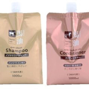 馬油 詰替 シャンプー&コンディショナー 1000ml 詰め替え