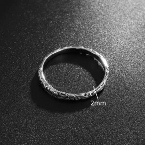 【16号】メンズ 指輪 リング シルバー ピンキーリング 細い おしゃれ カッコいい アクセサリーの画像3