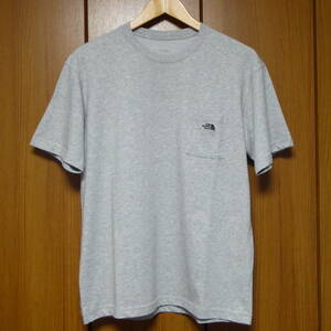 THE NORTH FACE ノースフェイス ◆ ロゴ刺繍 ポケットTシャツ 【M】 グレー NT321003X 