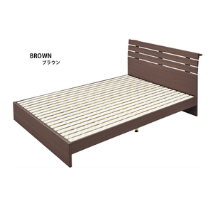 ダブルベッド ベッドフレーム 木製ベッド 木製フレーム すのこベッド コンセント付 2口コンセント 家具 寝具 ブラウン M5-MGKAM01514BR
