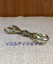 極上品◆真鍮製 　佳品　手作り　仏教　 法具 三鈷杵 15CM_画像2