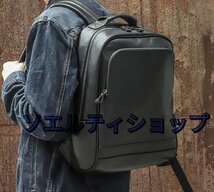 人気推薦★メンズバッグ 牛革 リュックサック、本革 デイパック 通勤 バックパック レザーバッグ ビジネスリュック おしゃれ 通学 大容量_画像1