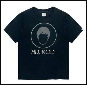 NUMBER (N)INE ナンバーナイン 初期 90's MR.MOD ロゴ サークル フェイス プリント Tシャツ カットソー ブラック 黒 3 Archive アーカイブ