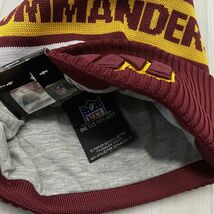 USA正規品 NEWERA ニューエラ NFL オンフィールド Commanders ワシントン コマンダース バーガンディ Tech ニット帽 ビーニー 刺繍ロゴ_画像4