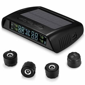 [ new goods * free shipping ]TPMS tire empty atmospheric pressure monitor C200 empty atmospheric pressure temperature monitoring system solar /USB supply of electricity LCD display installation easiness Japanese 