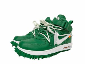 NIKE ナイキ ×OFF-WHITE オフホワイト AIR FORCE 1 MID SP LTHR エアフォース1 スニーカー DR0500-300 27cm US9 パイングリーン/028