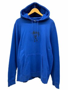 STUSSY (ステューシー) シャドーマン フーディー パーカー センターロゴ L ブルー メンズ/025