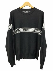 RODEO CROWNS ( Rodeo Crowns ) линия Logo вязаный tops M черный × белый мужской /025