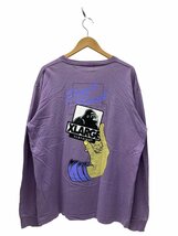 X-LARGE (エクストララージ) L/S ロンT 長袖 カットソー ロゴプリント バックプリント 101204011017 XL パープル メンズ/028_画像1