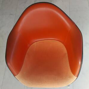 1970s 【Black x Terracotta】ファイバー多 ビンテージ ハーマンミラー Eames arm shell chair イームズ アームシェルチェア 60sの画像4