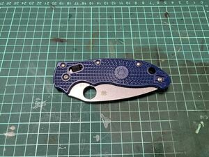 Spyderco C101 ブルー 。スパイダルコ 登山 釣り キャンプ ブッシュクラフト クマ対策 護身用 狩猟 鹿狩 猪狩 熊狩