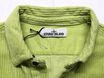 ○★訳有り 新品未使用　STONE ISLAND（ストーン・アイランド）　コーデュロイシャツ　L　ライトグリーン★○_画像4