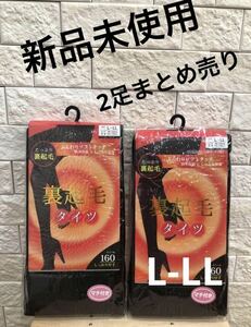 裏起毛タイツ　新品未使用　160デニール　厚手タイツ　L~LL 2足セット　送料無料　即決　⑧