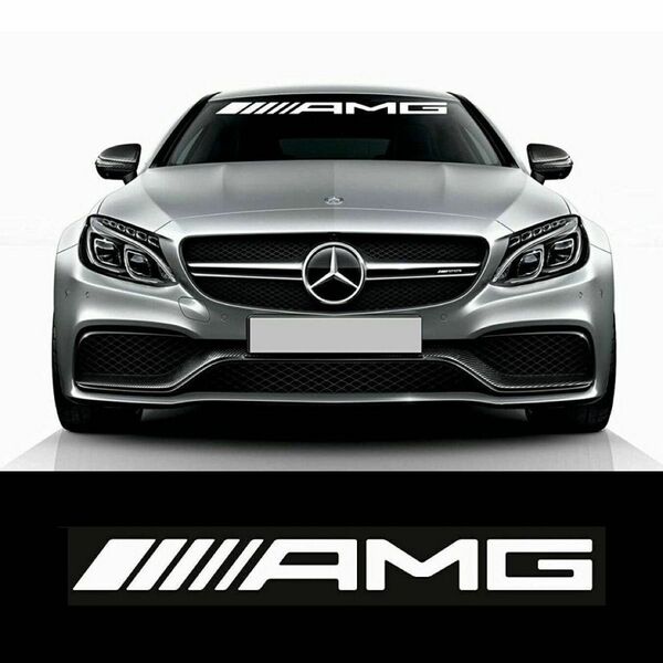 35インチ AMG メルセデスベンツMercedes Benz ウインドシールド デカール ステッカー ホワイト 白 90cm d