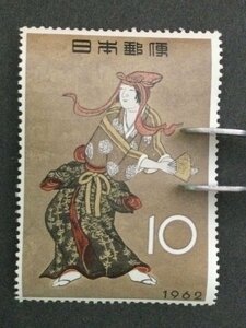 ■■コレクション出品■■【切手趣味週間】１９６２年　花下遊楽 　額面１０円