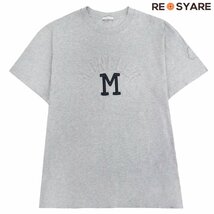 極美品 モンクレール 2023SS SS TSHIRT エンボスロゴ ワッペン ニット クルーネック 半袖 Tシャツ カットソー 46114_画像1