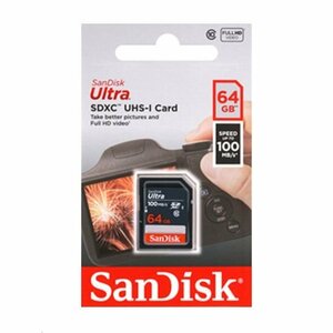 新品 SanDisk Ultra SDカード SDXC 64GB クラス10 UHS-I 100MB/s SDSDUNR-064G-GN3IN