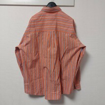送料無料 CHAPS チャップス BDシャツ ボタンシャツ オレンジ ストライプ XL 05K2002_画像2