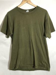 アメリカ軍　実物　ODカラー Tシャツ インナー　中古品　サイズL 42-44 