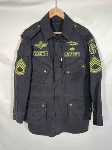 真贋不明　タイ製　アメリカ陸軍　スペシャルフォースジャケット　ブラックジャケット　フランス空挺服　中古品　ベトナム戦争？