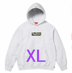 XL 新品未使用 Supreme Box Logo Hooded Sweatshirt Ash grey 国内正規品 ボゴ シュプリーム ボックスロゴ パーカー グレー カモ