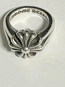 ★CHROME HEARTS クロムハーツ　SMALL CUT OUT CH PLUS RING SV925 サイズ約9号