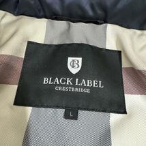 希少L!!ブラックレーベルクレストブリッジ BLACK LABEL CRESTBRIDGE キルティング ダウンジャケット ネイビー L 2way CBチェック 極暖_画像5