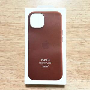 ★新品★Apple アップル 純正 iPhone 14 レザーケース・アンバー 35B17