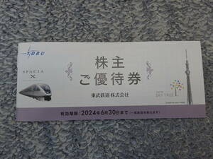 東武鉄道株主優待券1冊(東京スカイツリー　東武動物公園　東武百貨店　ワールドスクエアなど)