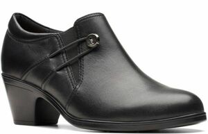 Clarks 24cm ブーツ ブラック レザー 軽量 サイド ゴア サイド ジッパー パンプス ヒール オフィス スニーカー チェルシー AAA195