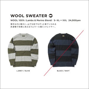 グリーンクロージング　 GREEN CLOTHING WOOL SWEATER ウール セーター　XLサイズ　スノーボード