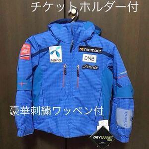 Phoenix ♪ 28600 иен, включая налог ♪ с держателем билета ♪ куртка ♪ роскошный продукт ♪ 130 см ♪ Fenix ​​♪ Skiwear ♪ Snow ♪ с роскошной эмблемой