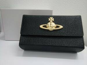 【8841】保管品 Vivienne Westwood ヴィヴィアンウエストウッド マルチケース ポーチ ブラック レザー オーブ 