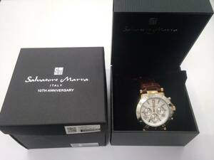 USED保管品 Salvatore Marra サルバトーレマーラ 腕時計 SM9028SS ブラウン系 現状品