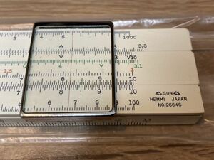 未使用 長期保管品 HEMMI Bamboo SLIDE RULE ヘンミ スライド 定規 竹 No.2664S 日本製 ヘンミ 計算尺