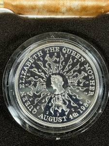 HER MAJESTY QUEEN ELIZABETH THE QUEEN MOTHER 80th BIRTHDAY AUGUST 4th 1980 Sterling silver 925 28.76g 銀貨 本体のみ美品