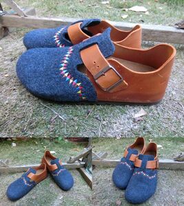 Papillio BIRKENSTOCK　ビルケンシュトック パピリオ ロンドン　ウール　フェルト　本革　41　26.5ｃｍ　一応未使用　デッドストック