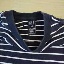 半袖Ｔシャツ　白紺ボーダー　GAP　L/G　10_画像3