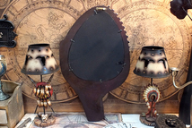 ウエスタン調 ネイティブアメリカン ガンＷ/弾丸ベルトミラー(鏡) 装飾壁掛けインテリアミラー_画像6