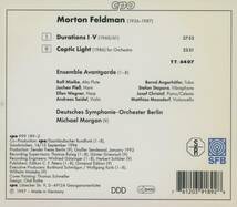 Morton Feldman, Ensemble Avantgarde, Deutsches Symphonie-Orchester Berlin, Michael Morgan - Durations I-V / Coptic Light; CPO_画像2