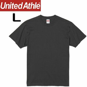 5.6oz　ユナイテッドアスレ　半袖　Tシャツ　無地　スミ　L　5001