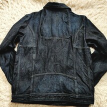 DIESEL（ディーゼル）デニムジャケット Gジャン ブルゾン デニムコーデ インディゴブルー ジップアップ ロゴ金具 メンズ M 匿名発送_画像3