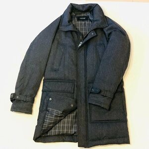 BURBERRY　BLACK LABEL　バーバリー　三陽商会　ホワイトグース ダウン ジャケット コート　ダークグレー　M　D1F56-257-08