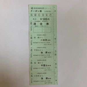 箱根登山鉄道　箱根強羅国際スケートクーポン券　S46