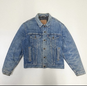 ●90s Levi’s リーバイス Gジャン デニムジャケット 裏地あり 70506-0316 刻印527 スモールe USA製 サイズ40 ブルー系 メンズ 1.3kg●