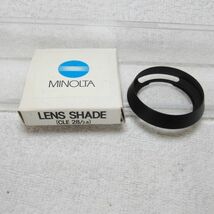 ミノルタ Minolta CL/CLE 28mm f2.8専用フード 箱付（中古美品）_画像3